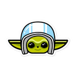 Baby Yoda Racer Slap Sticker