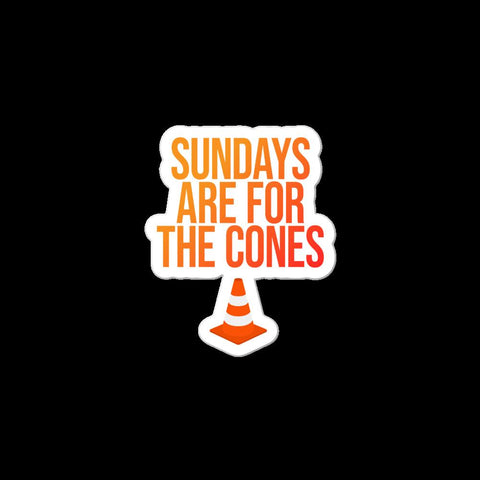 Sundays are for the Cones Slap Sticker