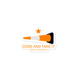 Cone and Take it Bubble-free stickers